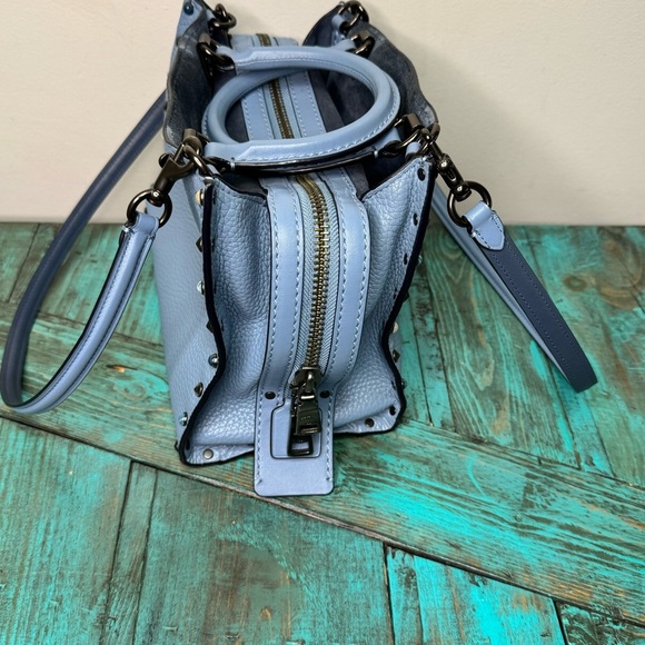 Coach Slate Blue Rogue 25 Riveted Mini Handbag 53405 Missing Hangtag - Picture 7 of 16